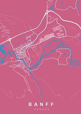 BANFF Map CANADA