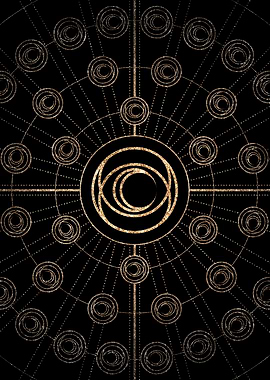 Gold Glitter Glyph Symbol