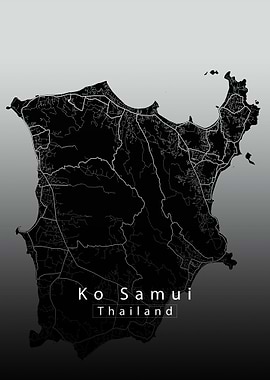 Ko Samui Island Map