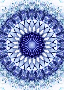 Blue and white mandal