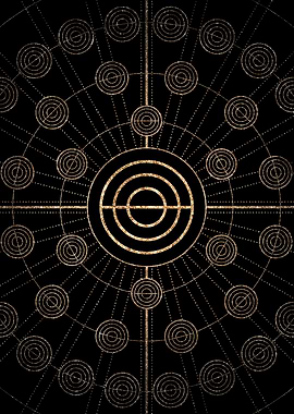 Gold Glitter Glyph Symbol