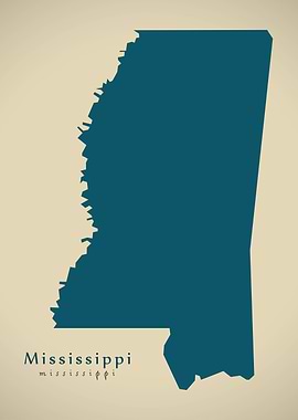 Mississippi state map