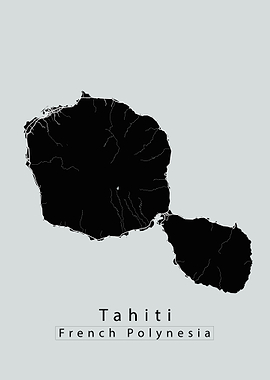 Tahiti Island Map