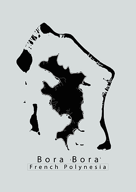 Bora Bora Island Map