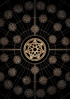 Gold Glitter Glyph Symbol