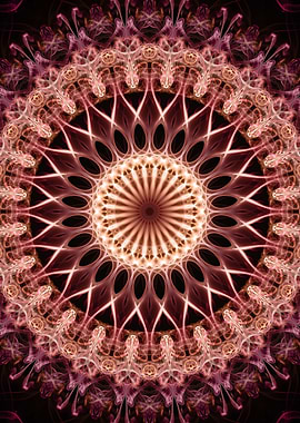 Purple and golden mandala