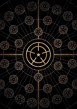 Gold Glitter Glyph Symbol