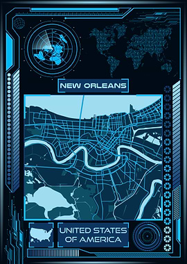 NEW ORLEANS MAP USA