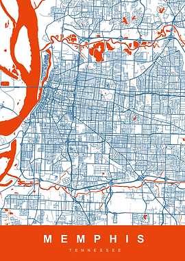MEMPHIS Map TENNESSEE