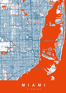MIAMI Map FLORIDA