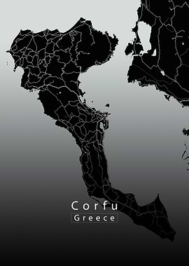 Corfu Island Map