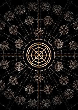 Gold Glitter Glyph Symbol