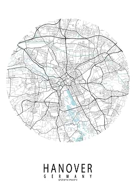 Hanover City Map Circle