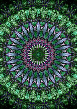 Lilac and green mandala