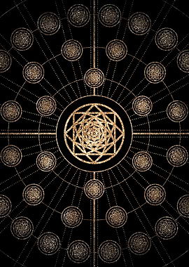 Gold Glitter Glyph Symbol