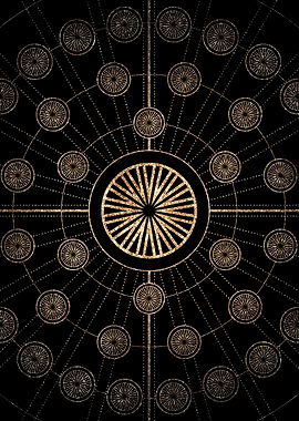 Gold Glitter Glyph Symbol