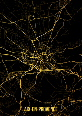 Aix En Provence Gold Map
