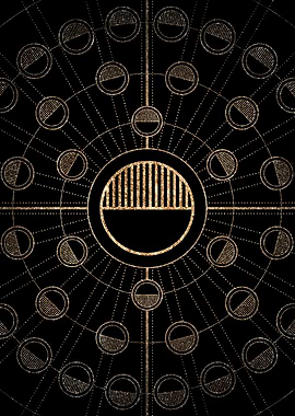 Gold Glitter Glyph Symbol