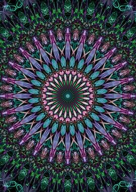 Lilac and blue mandala