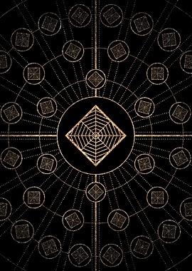 Gold Glitter Glyph Symbol