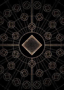 Gold Glitter Glyph Symbol