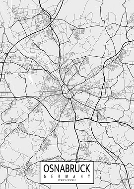 Osnabruck City Map Light