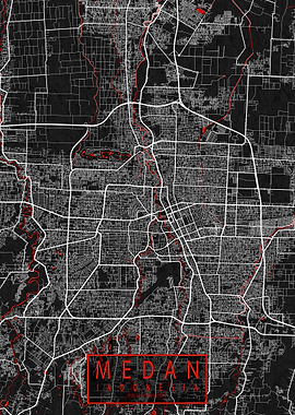 Medan City Map Oriental