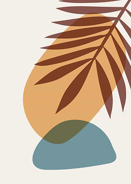 Botanical leaf modern art