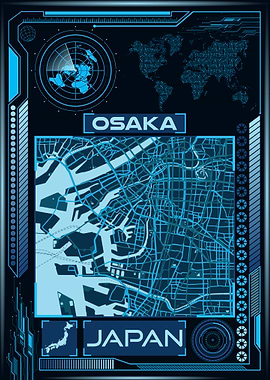 OSAKA MAP JAPAN