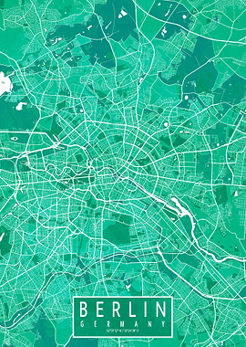 Berlin City Map Watercolor