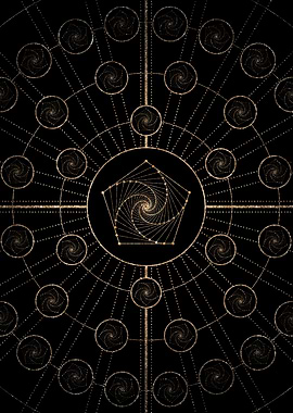 Gold Glitter Glyph Symbol