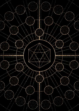 Gold Glitter Glyph Symbol