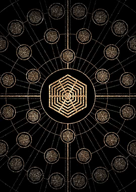 Gold Glitter Glyph Symbol