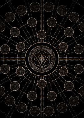 Gold Glitter Glyph Symbol