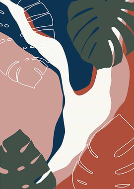 Tropical minimalist leaf