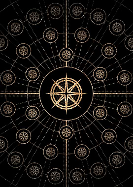 Gold Glyph Rune Sign Seal