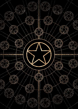 Gold Glyph Rune Sign Seal