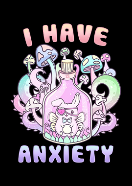 I have Anxiety Goth Cat