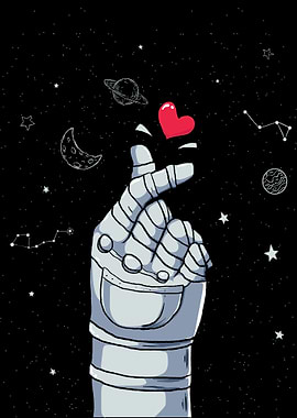 Astronaut Finger Heart