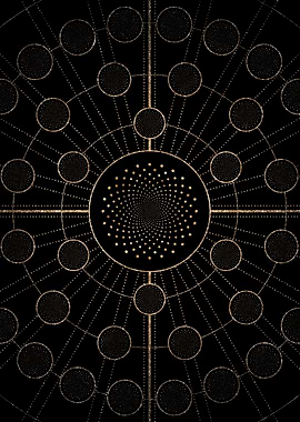 Gold Glitter Glyph Symbol