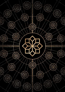 Gold Glyph Rune Sign Seal