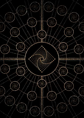 Gold Glyph Rune Sign Seal