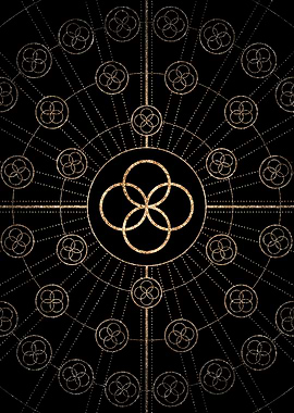 Gold Glyph Rune Sign Seal