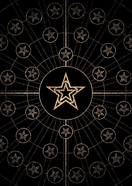 Gold Glitter Glyph Symbol