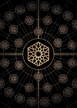 Gold Glitter Glyph Symbol