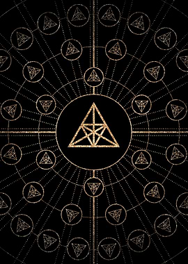 Gold Glyph Rune Sign Seal