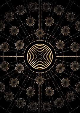 Gold Glyph Rune Sign Seal