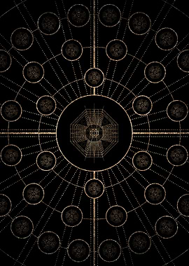 Gold Glitter Glyph Symbol