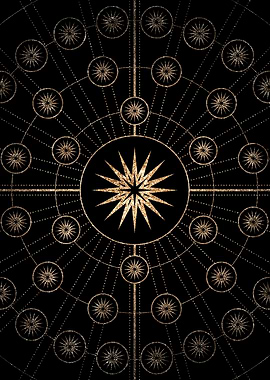 Gold Glitter Glyph Symbol