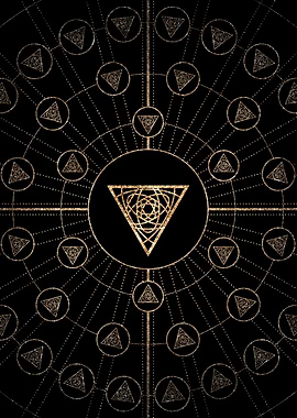 Gold Glitter Glyph Symbol